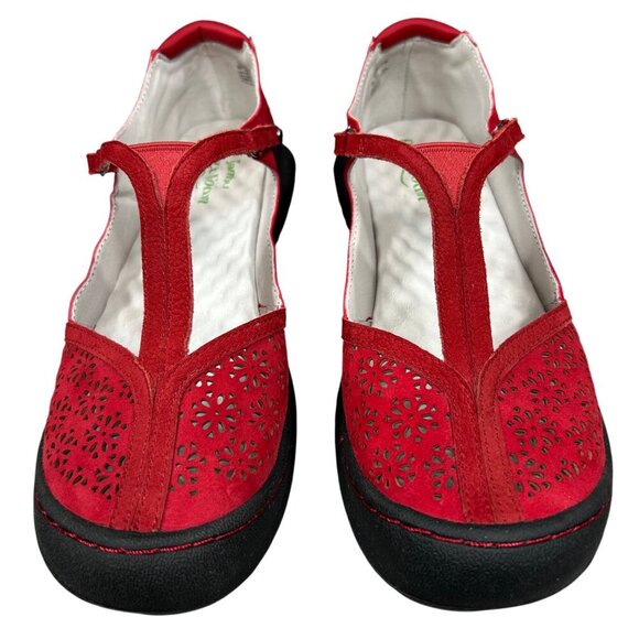Jambu Creek Red Walking Comfort Laser-Cut Outdoor Mary Jane Shoes Size 9 - Picture 4 of 14